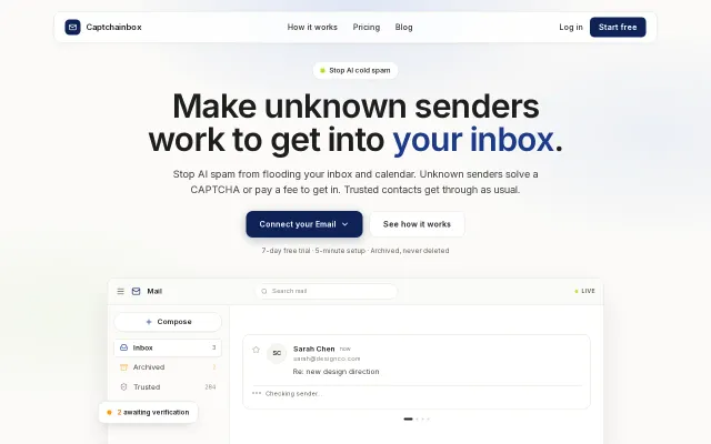 Make senders work to get into your inbox