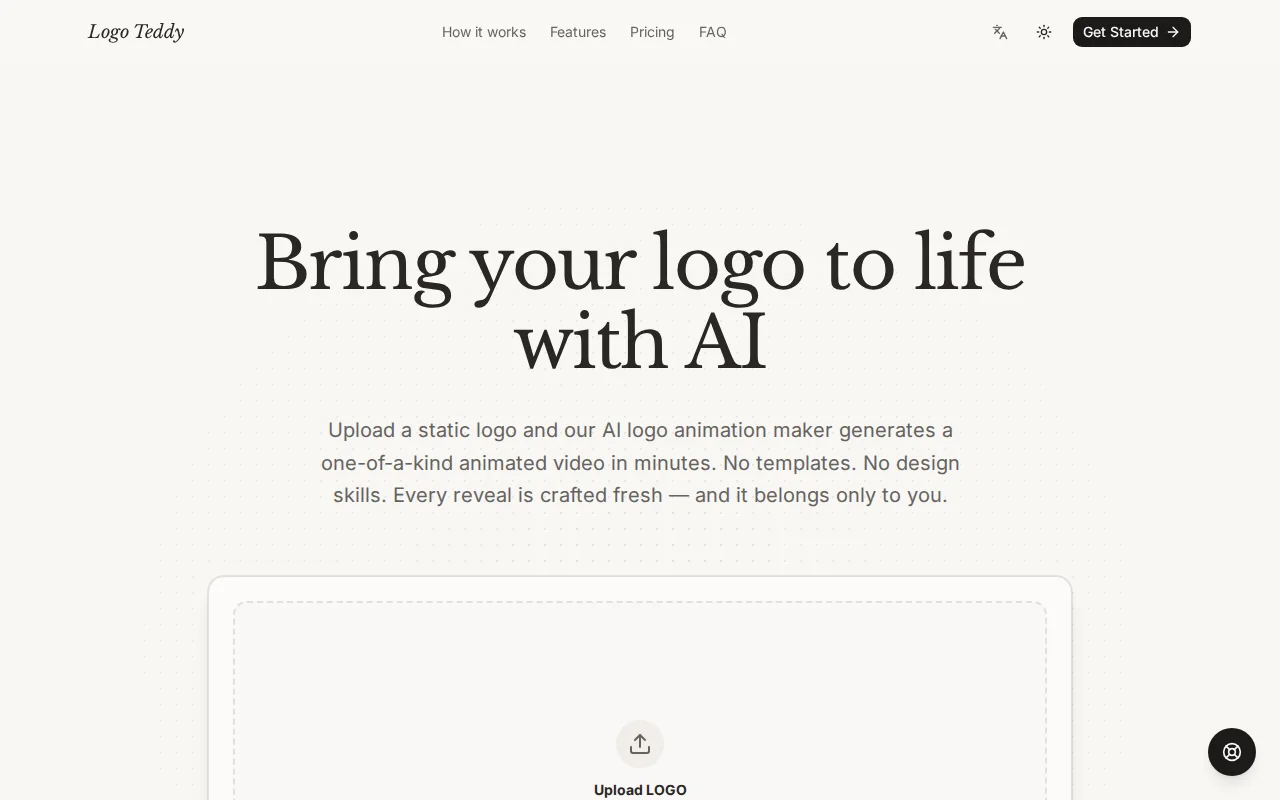 LogoTeddy – Animate logos with AI (no templates)