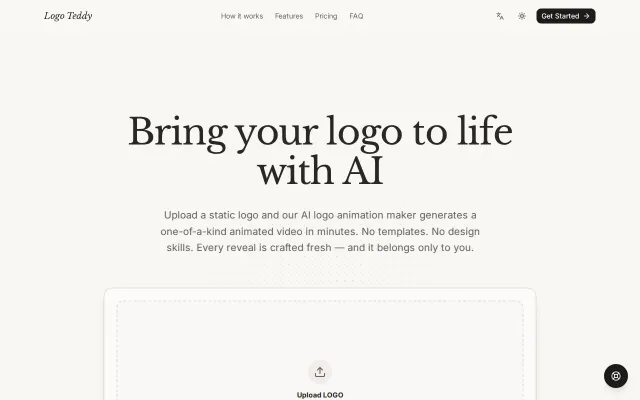 LogoTeddy – Animate logos with AI (no templates)