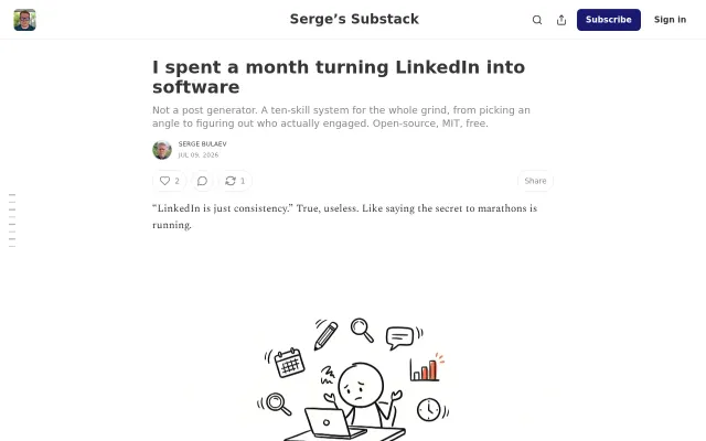 I spent a month turning LinkedIn into software