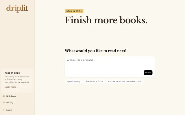 DripLit – Your Inbox is for books, too