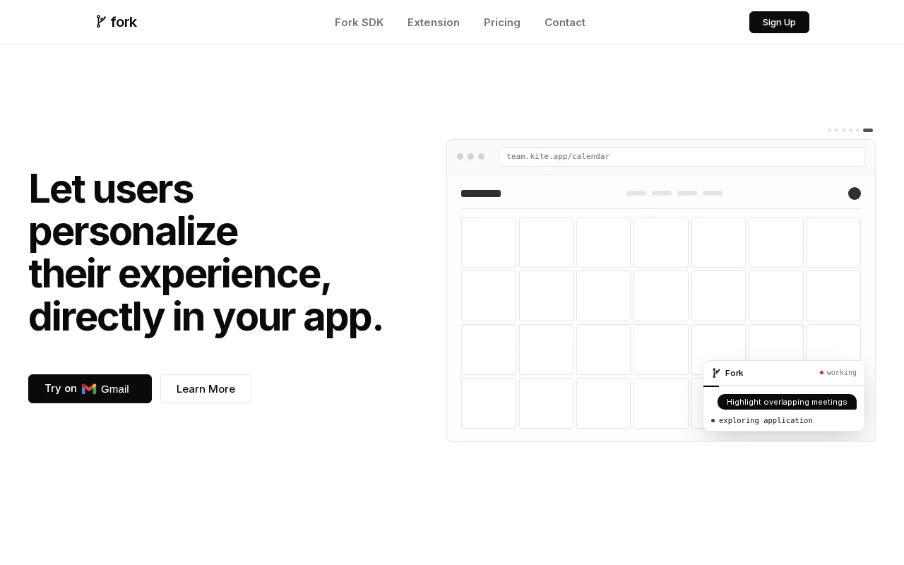 Fork – Customize the web, just by asking