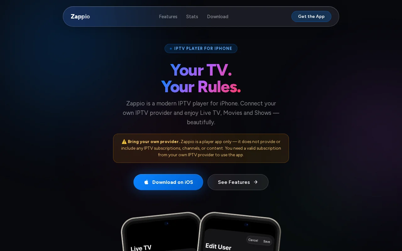Zappio – a native iOS player for M3U/Xtream playlists