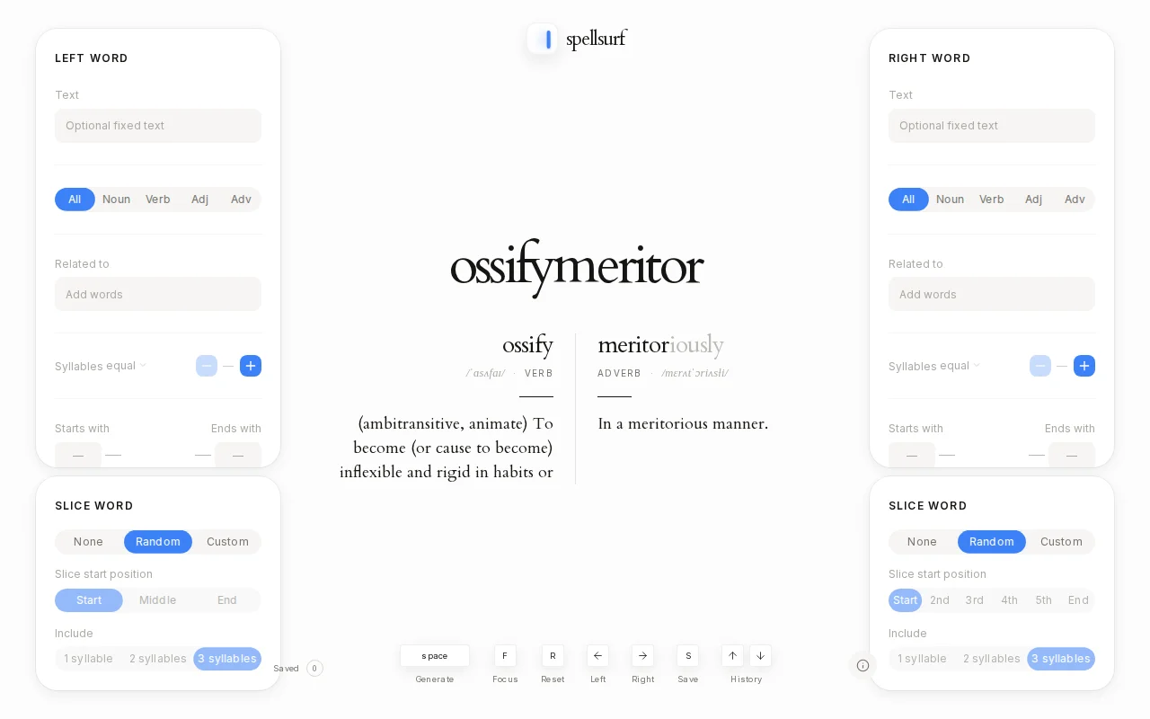 Spellsurf – Create words from words