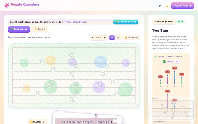 Visual Learning Tool for Abstract Problem Solving Practice Through DSA