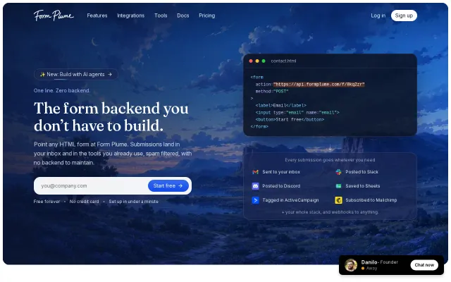 AI-ready free form backend