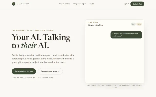 Cortier – your AI negotiates dinner plans with your friends' AIs