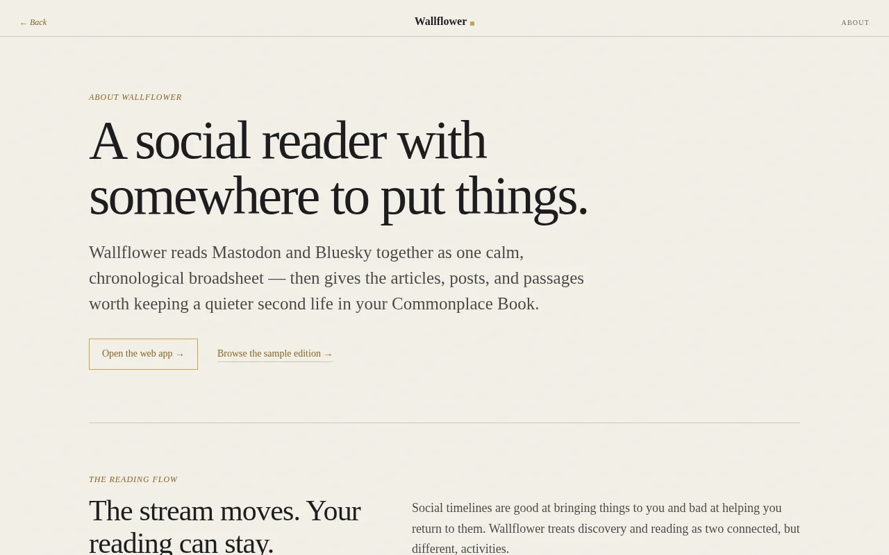 Wallflower – A Quiet Social Reader