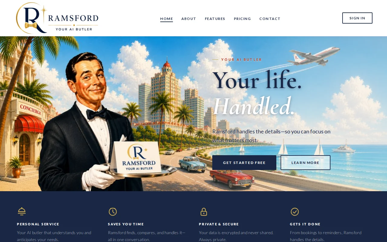 Ramsford – AI butler for travel, cruise planning, and daily tasks