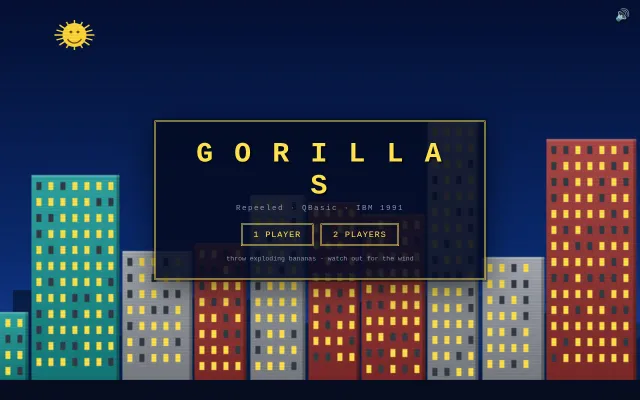 QBasic Gorillas (Repeeled)