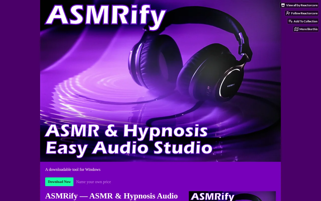 ASMR and Hypnosis Easy Audio Studio