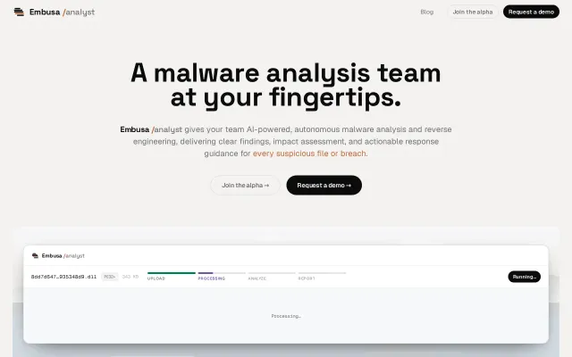 Embusa, a malware analysis team at your fingertips