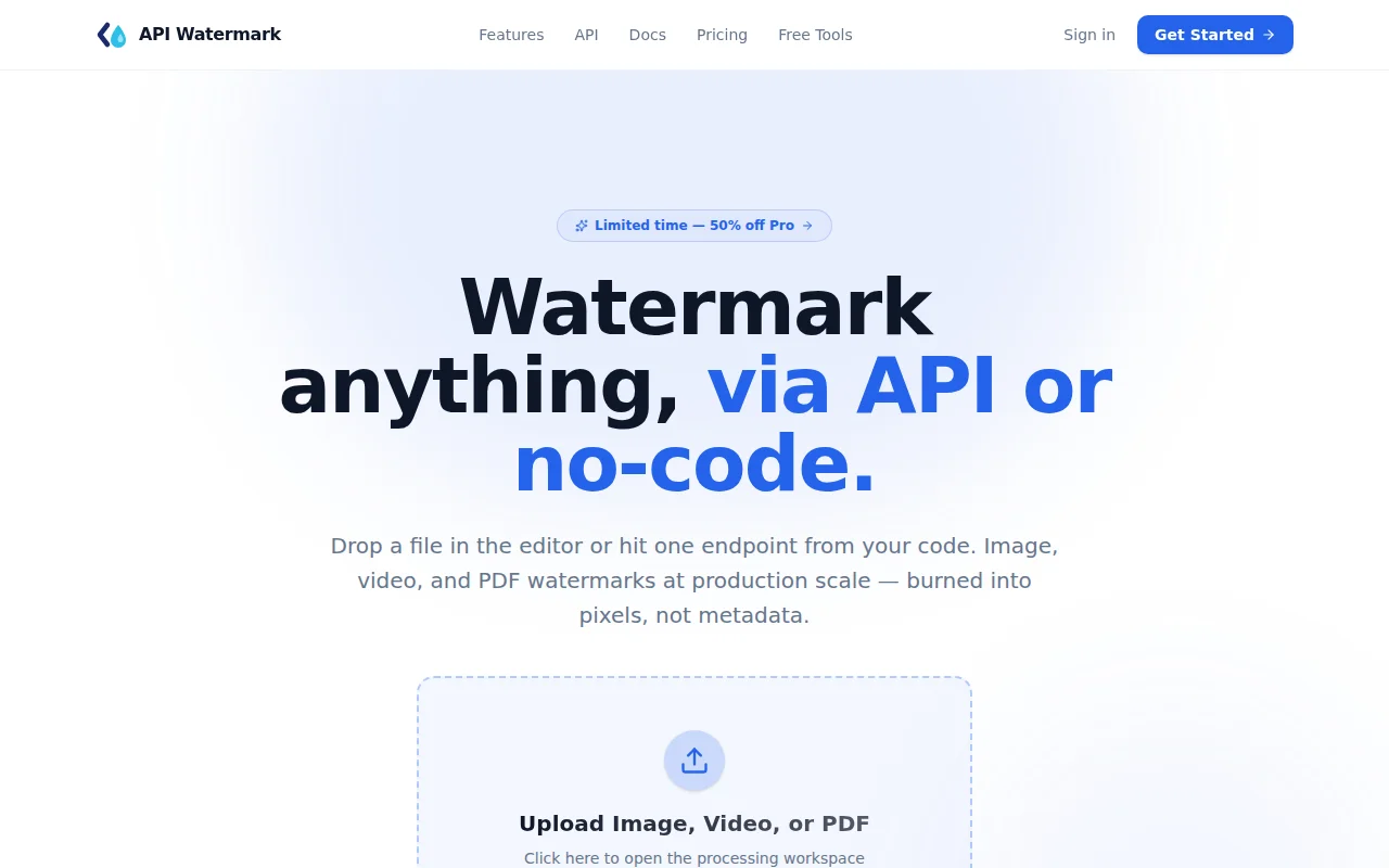 APIWatermark – Automation Tool for Image, Video and PDF Watermarking