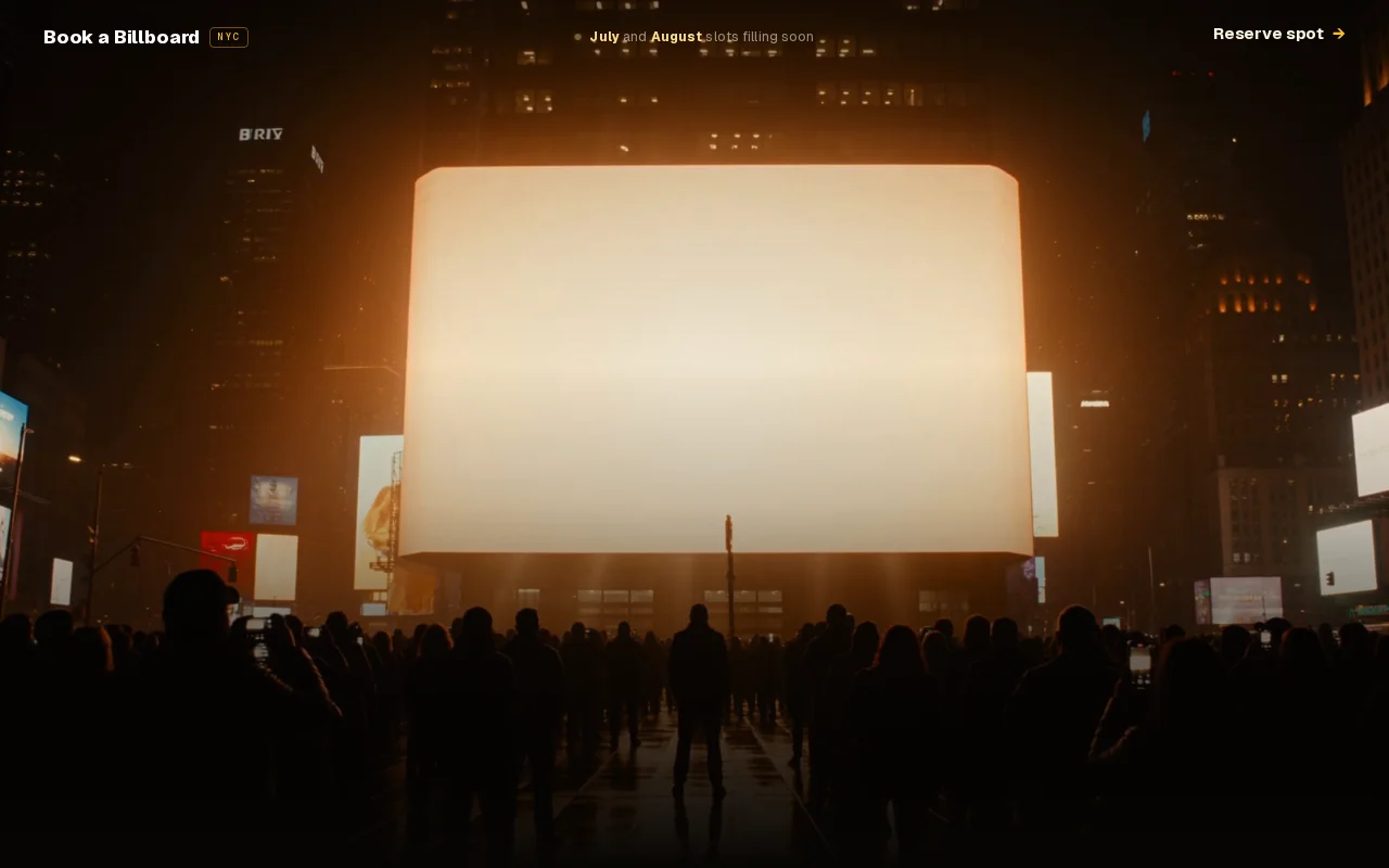 Book a Billboard in NYC Times Square