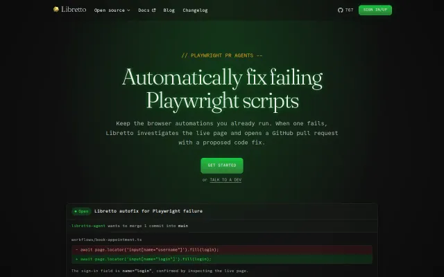 Libretto PR agents – Automatically fix failing playwright scripts