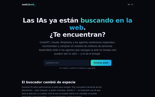 SeekinWeb – Check if AI agents can read your website