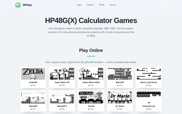 Play Online HP48G(X) Calculator Games