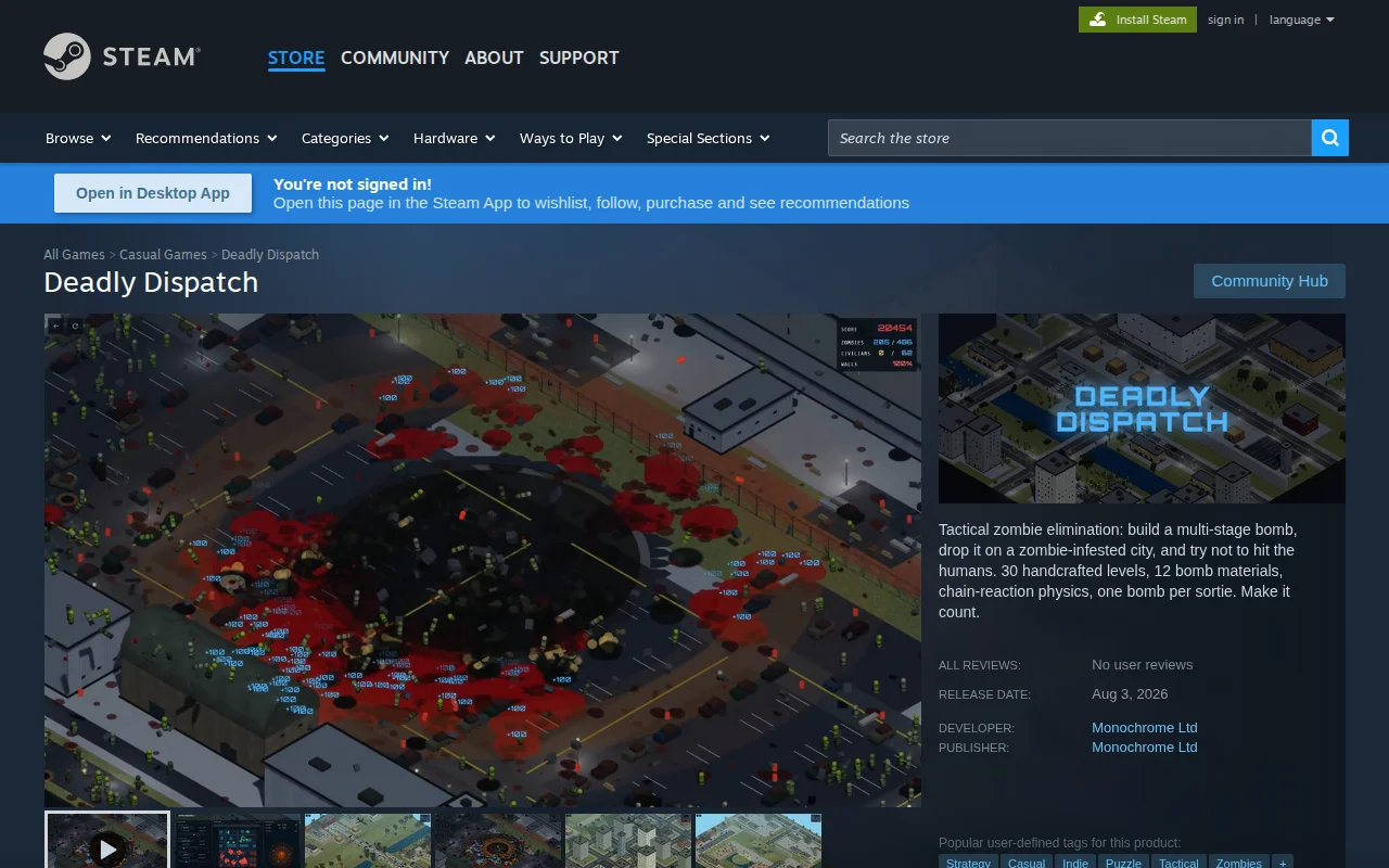 Deadly Dispatch – A physics puzzle game 13 years in the making