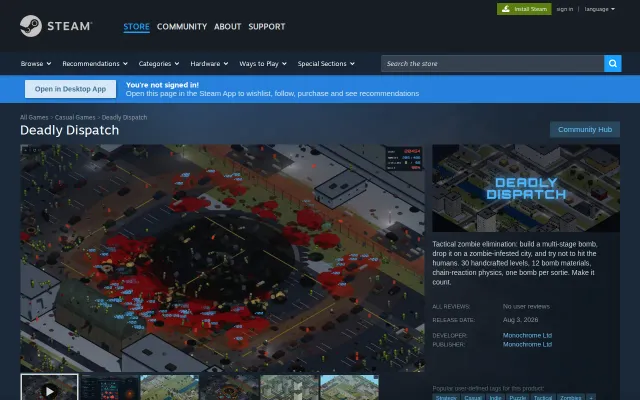 Deadly Dispatch – A physics puzzle game 13 years in the making
