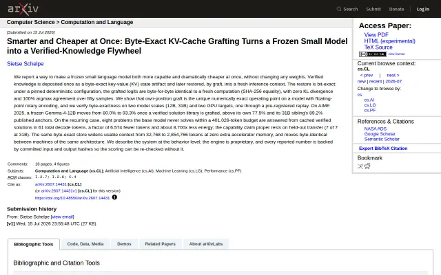 KV-Cache Grafting – Boosting frozen 12B LLMs to 93.3% AIME accuracy
