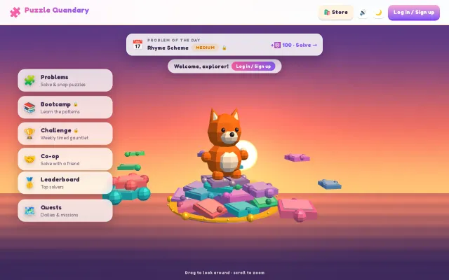 Puzzle Quandary DSA, learn coding and AI through jigsaw puzzles