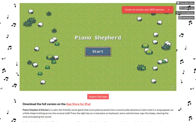 Piano Shepherd – a piano game for kids