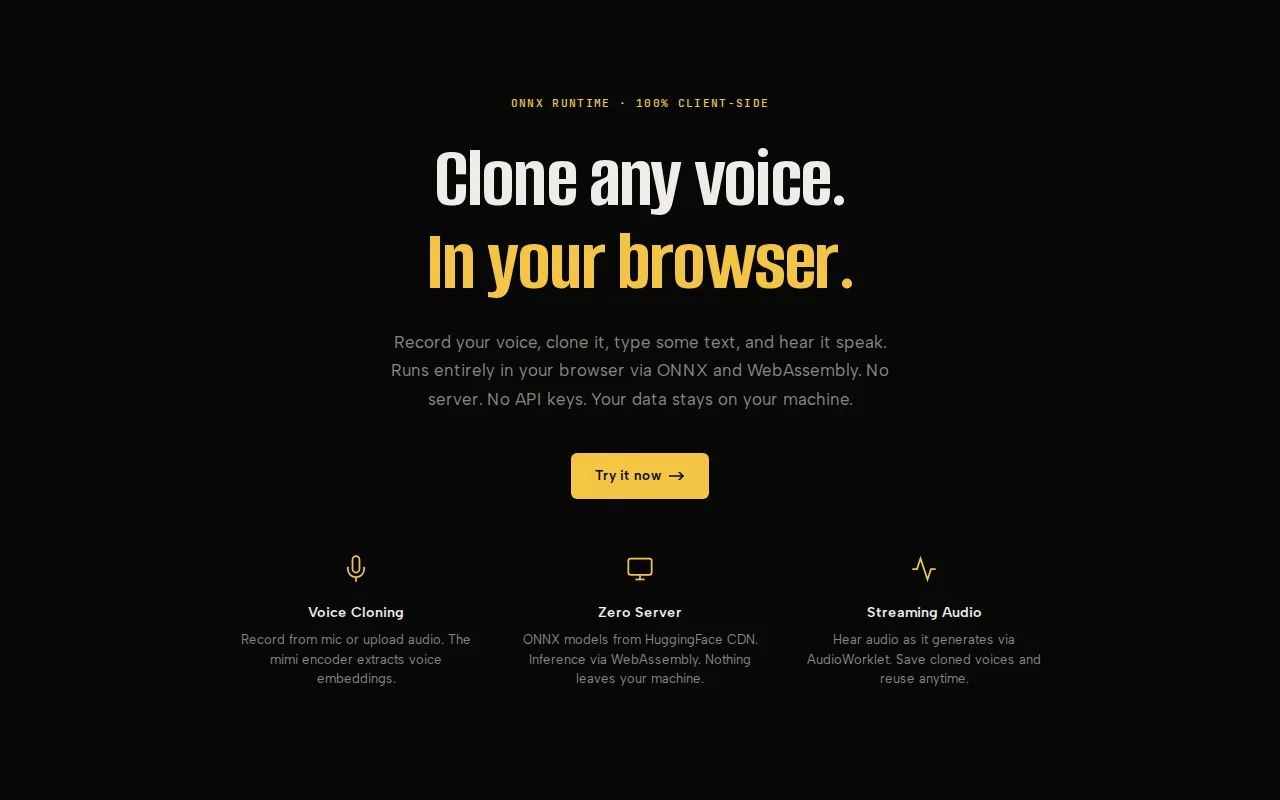 Pocket Voice: TTS and Voice clone in the browser