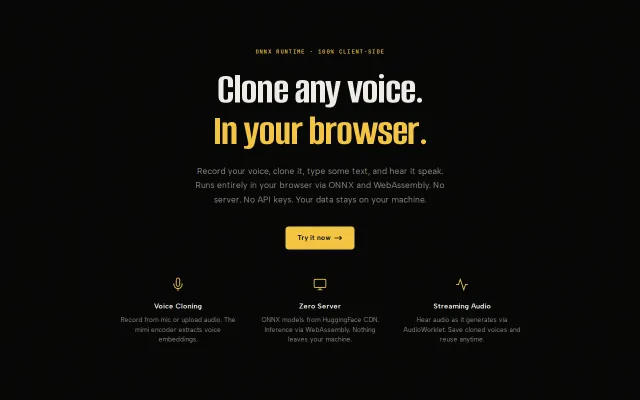 Pocket Voice: TTS and Voice clone in the browser