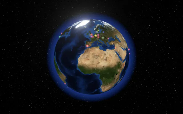 Watch Wikipedia being edited live on a 3D globe