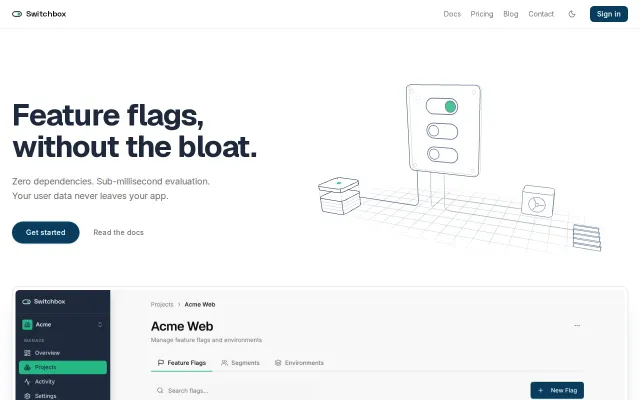 I built a feature flag service that's just a static JSON on a CDN