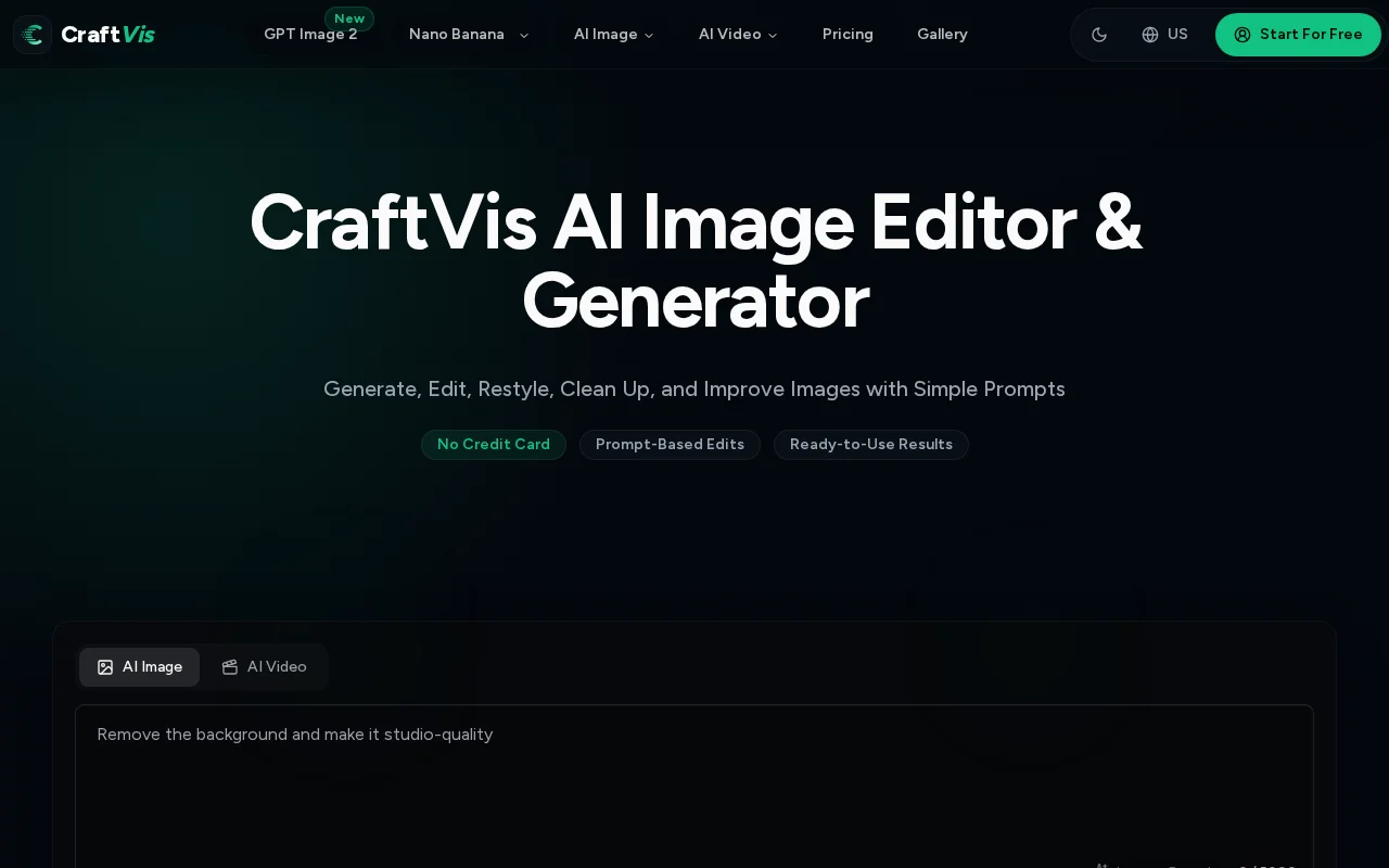 I built CraftVis, an AI image editor
