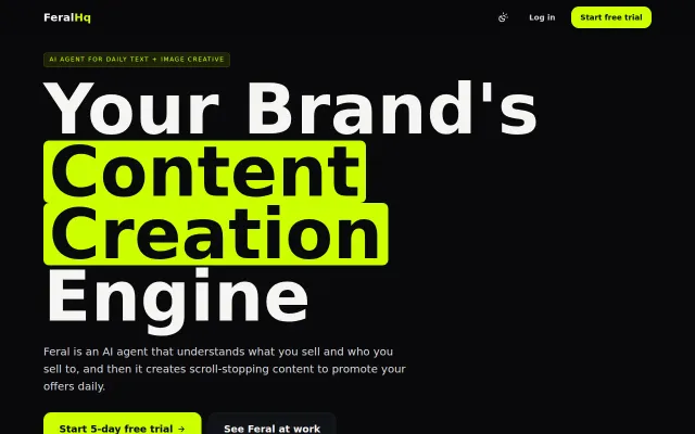 Feral – an AI agent that creates content to promote your stuff