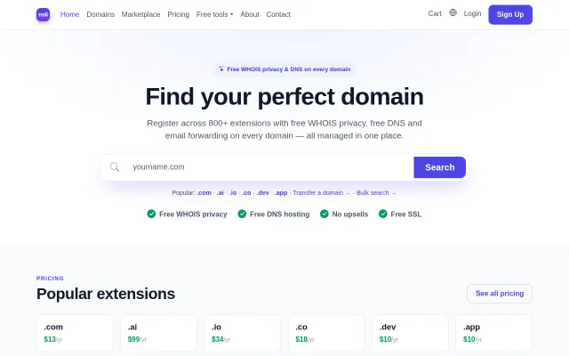 NS6 – Find your perfect domain