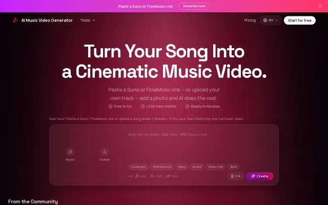 Turn a Suno song into a music video with beat-synced auto-editing