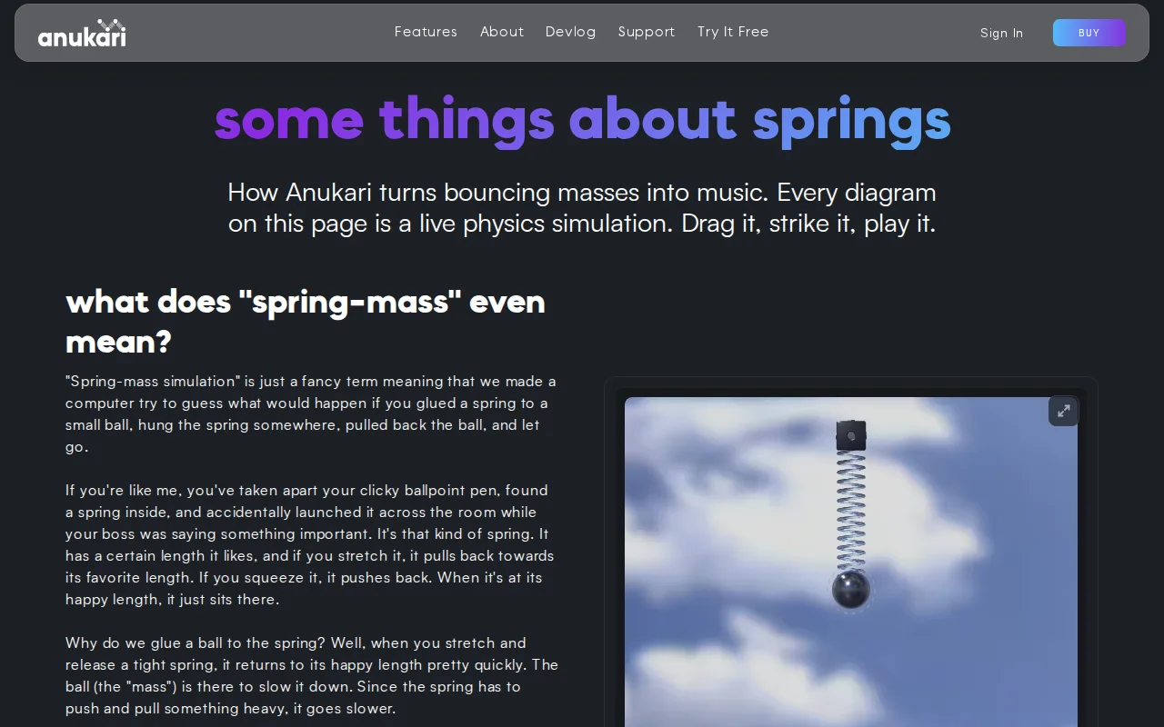 An interactive guide to how my spring-mass physics synthesizer works