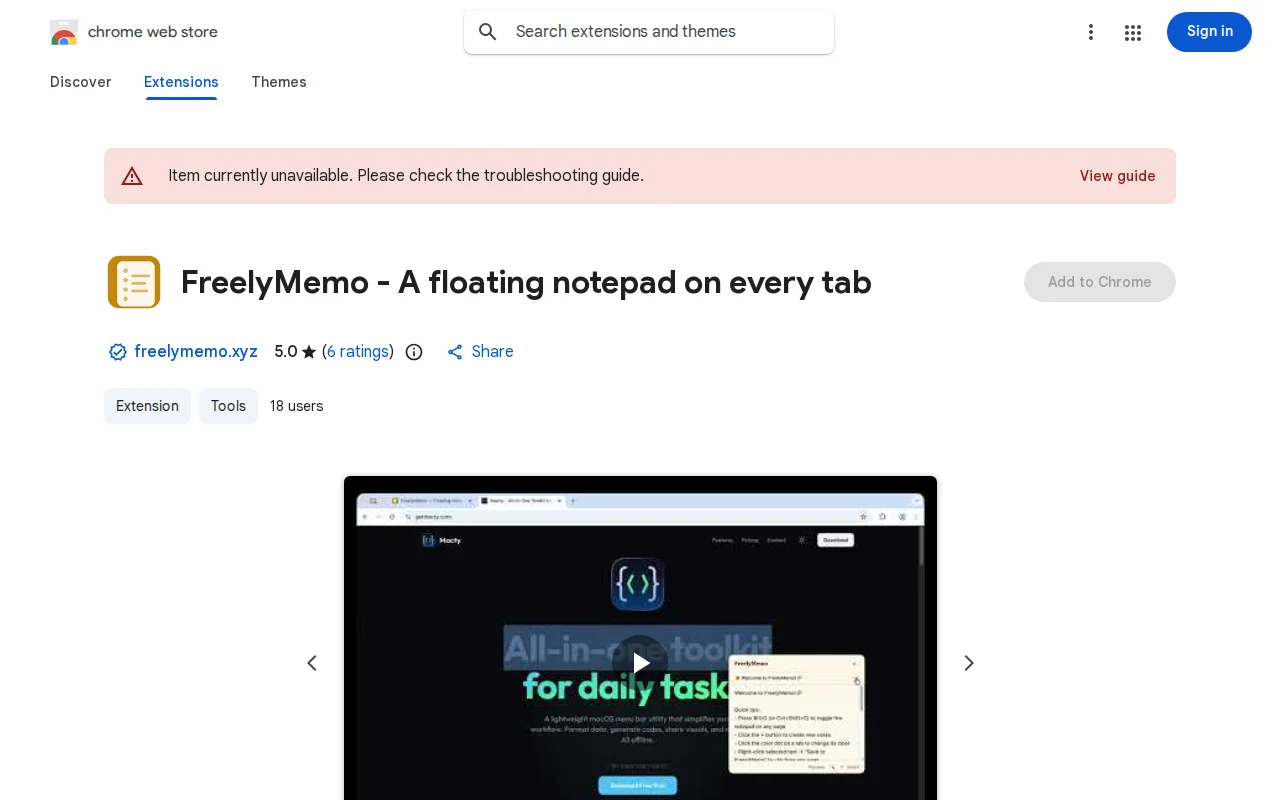 FreelyMemo – A floating notepad on every tab