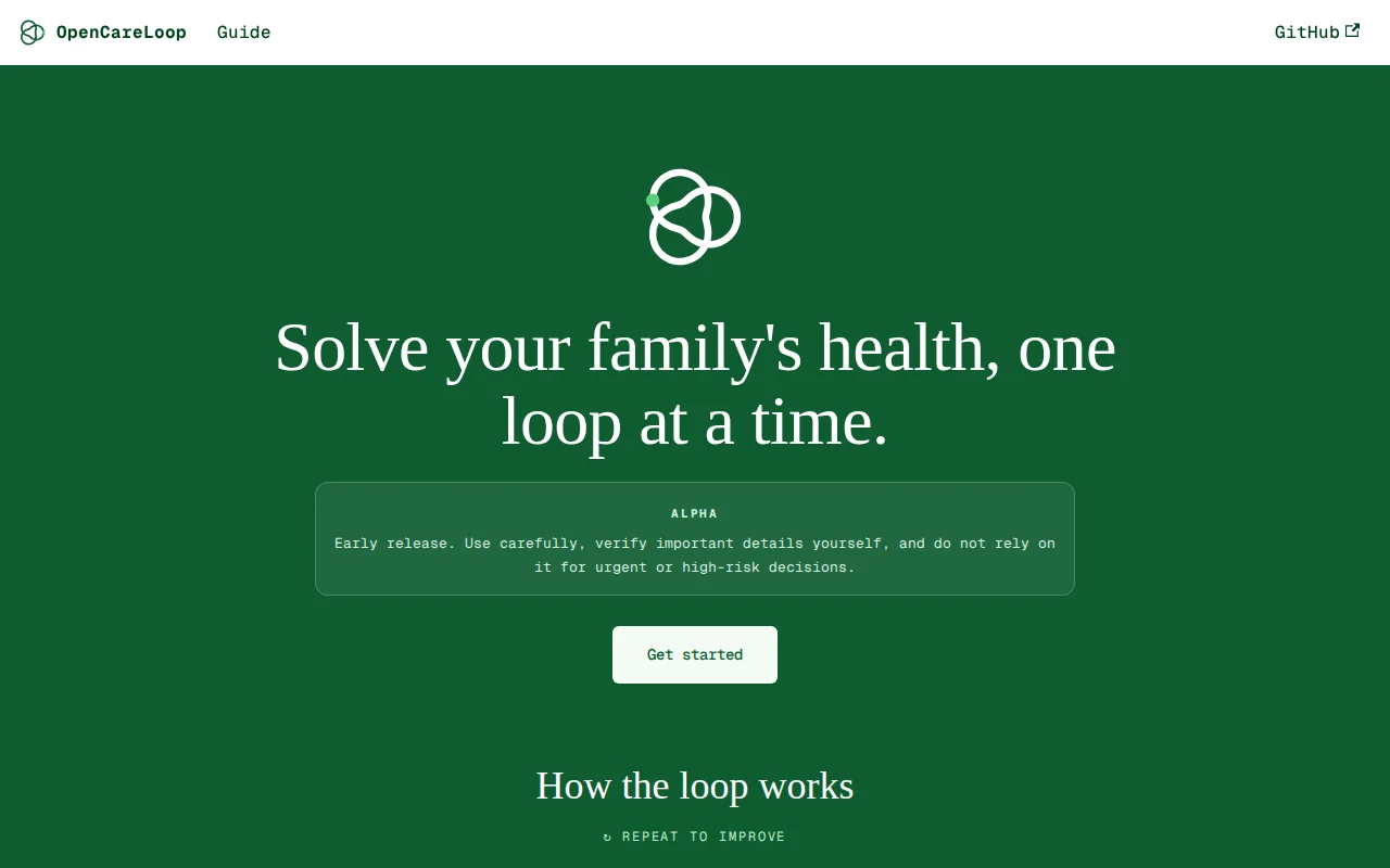 OpenCareLoop - Solve your family's health, one loop at a time.