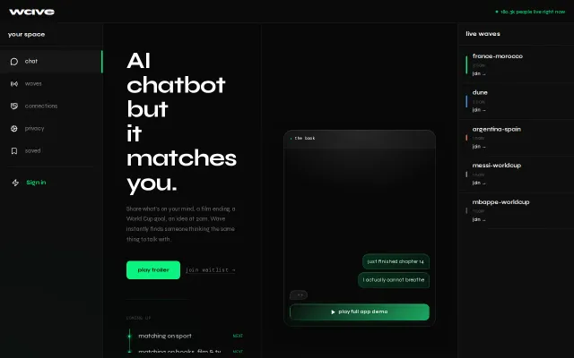 Wave – Talk to AI. Meet the human on the other side