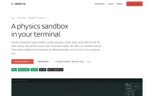 Inertia, Physics in a Terminal