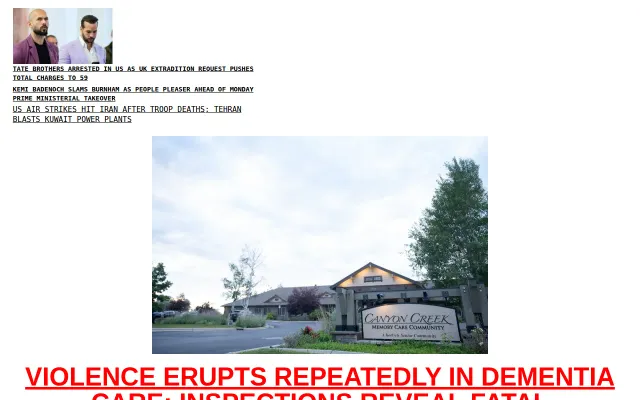DWS A LLM Generated, "Drudge Report" style news site