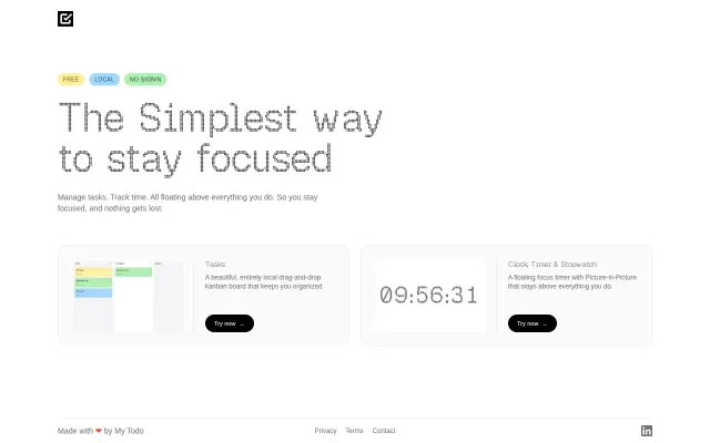 Build a web app to help people focus on their productive work