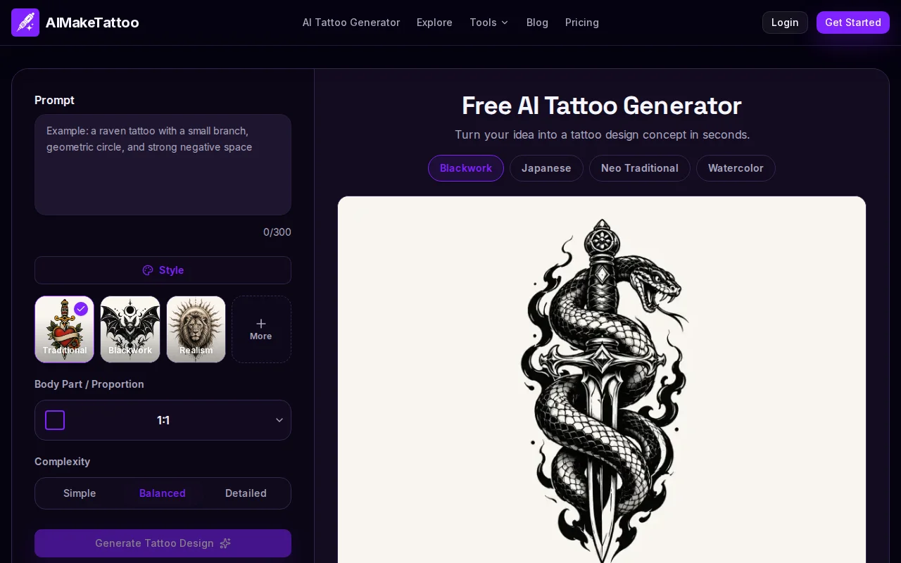 AIMakeTattoo – Visual references and artist briefs