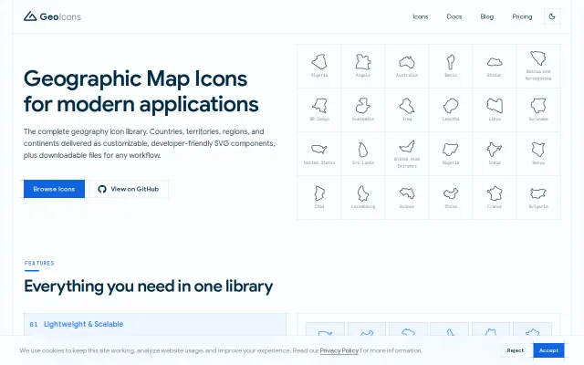 GeoIcons – Country and region map icons as tree-shakable components