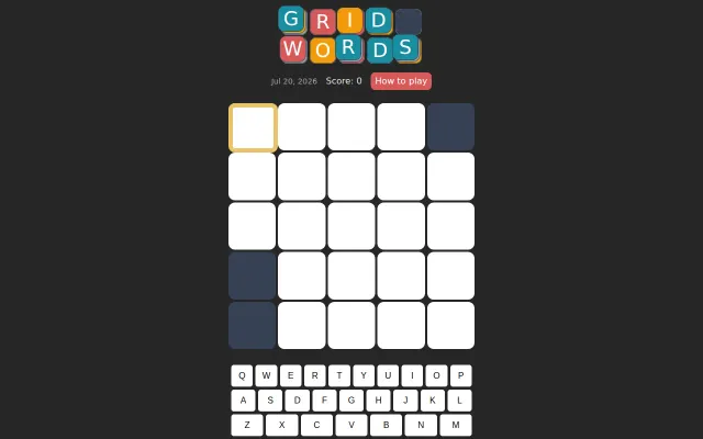 Grid Words – sudoku meets Wordle meets crosswords