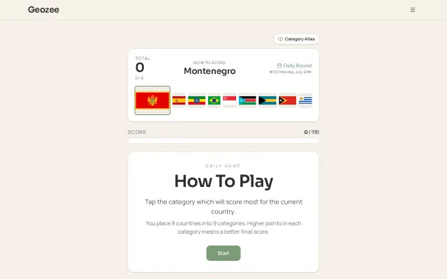 Geozee Daily Geography Puzzle