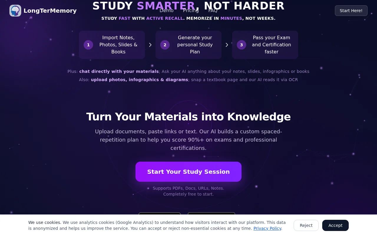 LongTerMemory Study tool with no subscription built with QDrant and RAG