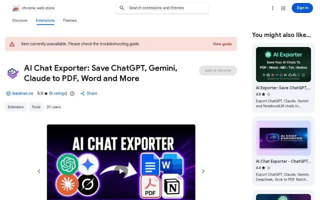 AI chat exporter – Save chat to pdf or word