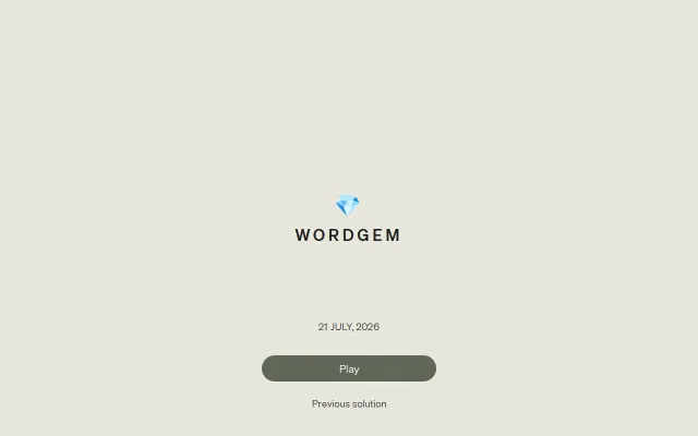 Wordgem, a Daily Word Game