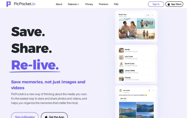 Shared photo albums using a chat interface