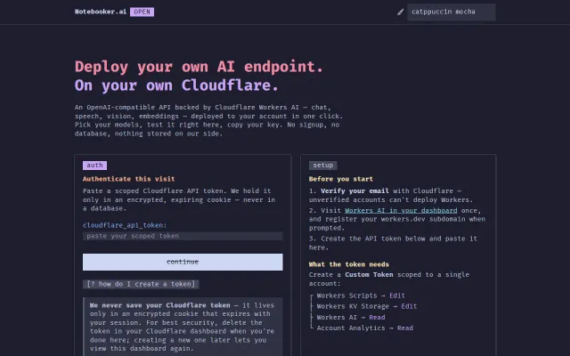OpenAI-Compatible Cloudflare AI Endpoint Generator